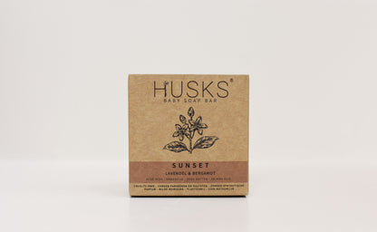 HUSKS - Baby Soap Bars - Sunset - Aromatherapeutisch - 100% natuurlijk - SLES vrij - voorkant doosje