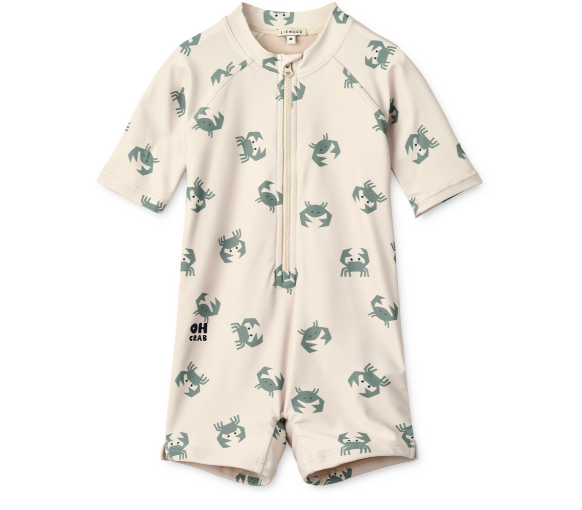 Liewood - Max Shortsleeve Swim Jumpsuit Crab - Zwempak - SPF 40