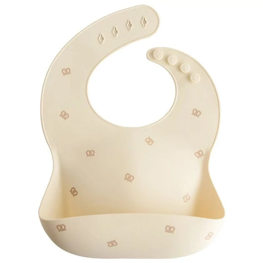 Mushie - Siliconen bib - Slabbetje - Pretzels productfoto
