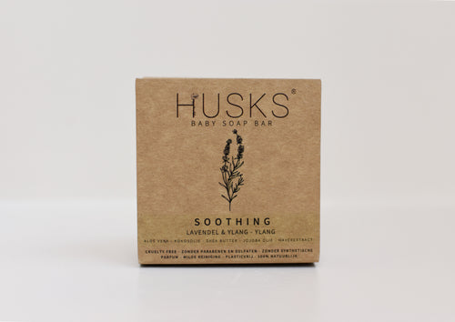 HUSKS - Baby Soap Bar - Soothing - Aromatherapeutisch - 100% natuurlijk - SLES vrij - doosje