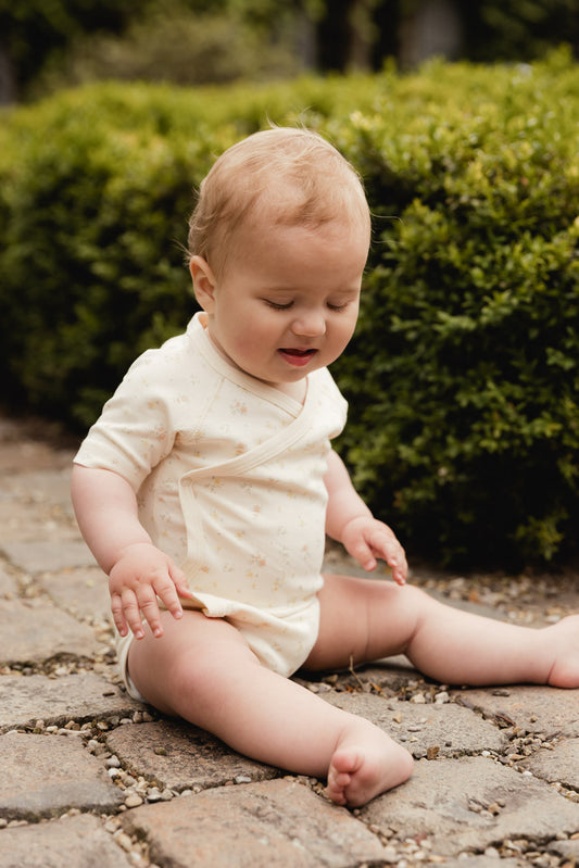 UAUA - Kimono onesie with short sleeves - Romper met korte mouwen - 100% pima katoen