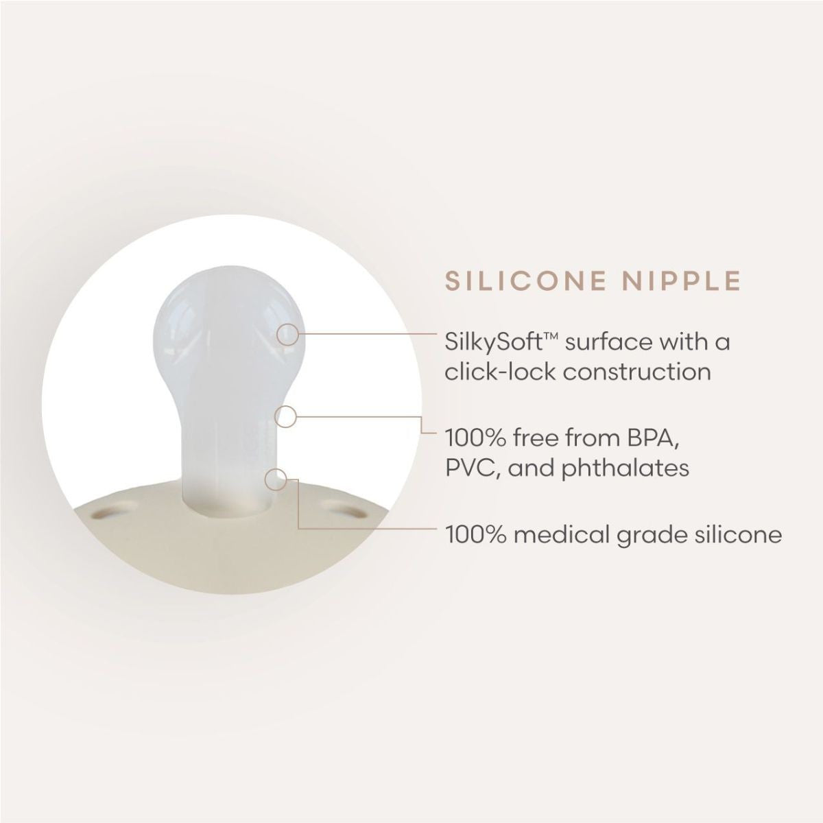 FRIGG siliconen speen - Rope - Portobello - 100% medisch siliconen speen