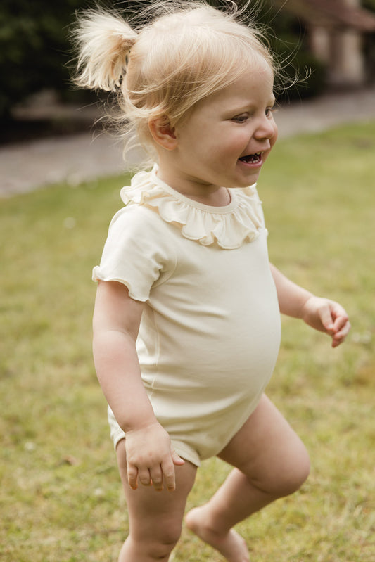 UAUA - Onesie ruffled shortsleeve - Romper - 100% pima katoen