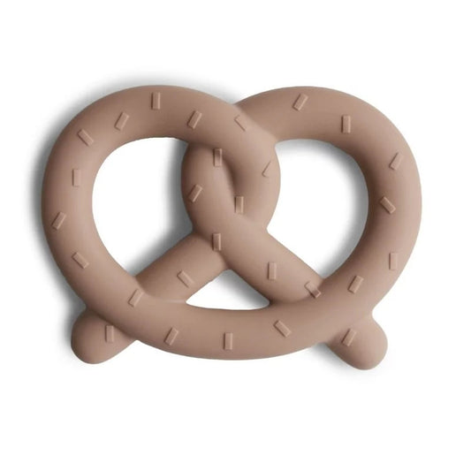 Mushie - Teether Bijtring Pretzel - 100% voedselveilig silicone