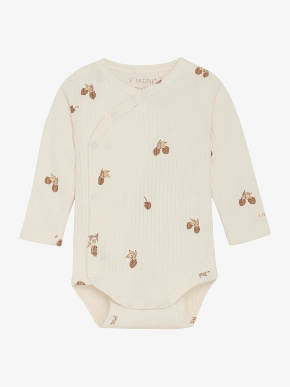 Fixoni - Wrap Body LS Rib - Romper met lange mouwen - 100% katoen