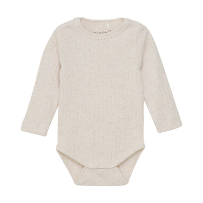 Fixoni - Body LS Melange - Rib - 100% katoen