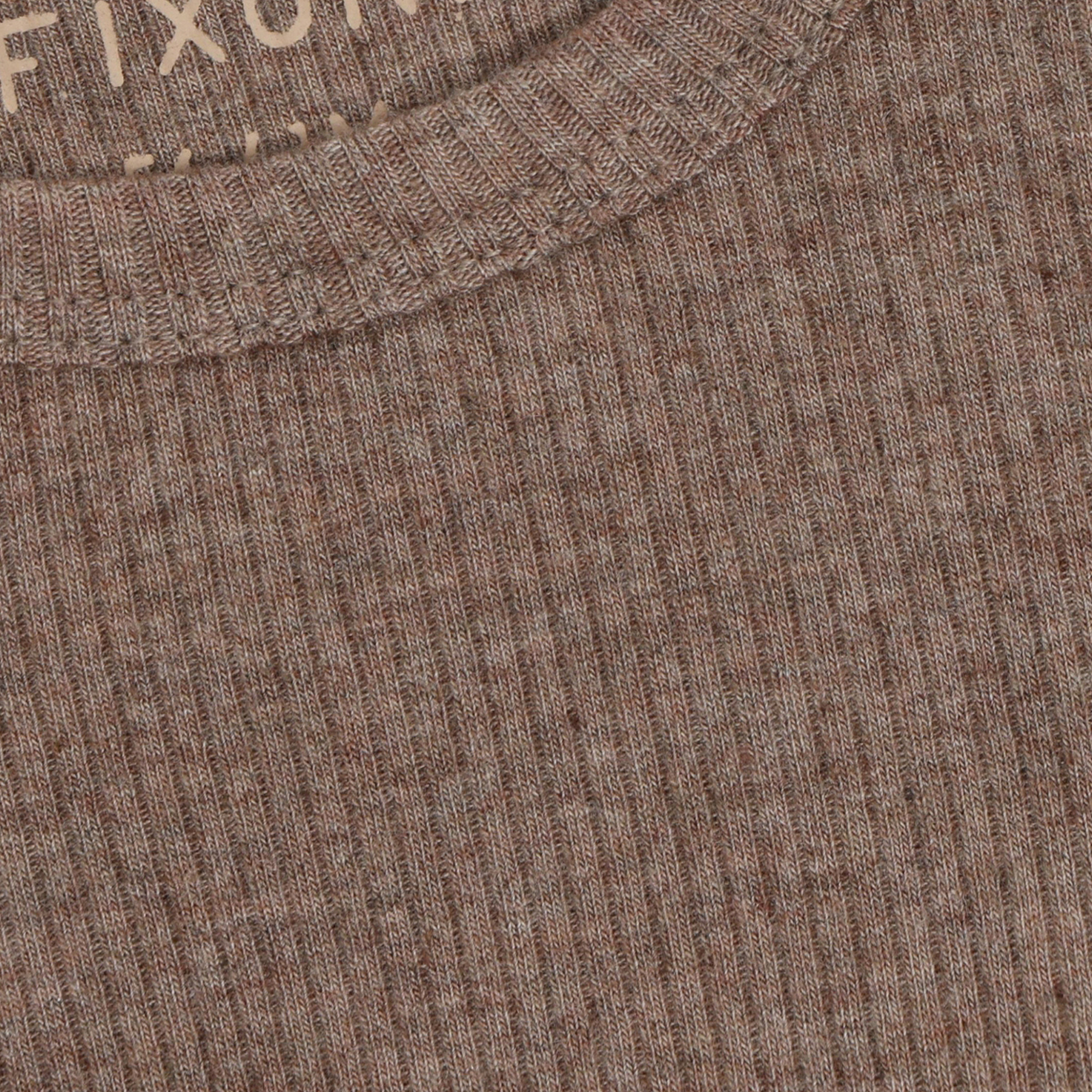 Romper lange mouw - Modal/Katoen - Mountain Trail Melange/Bruin - Fixoni close up