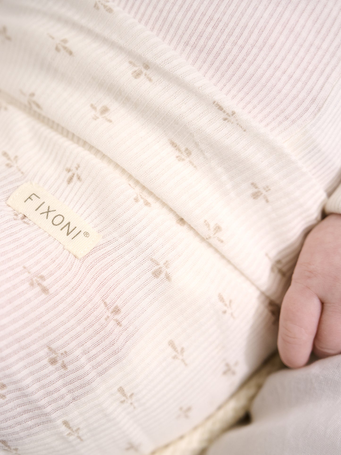 Legging - Biologisch katoen - Wit/Gardenia - Fixonia baby