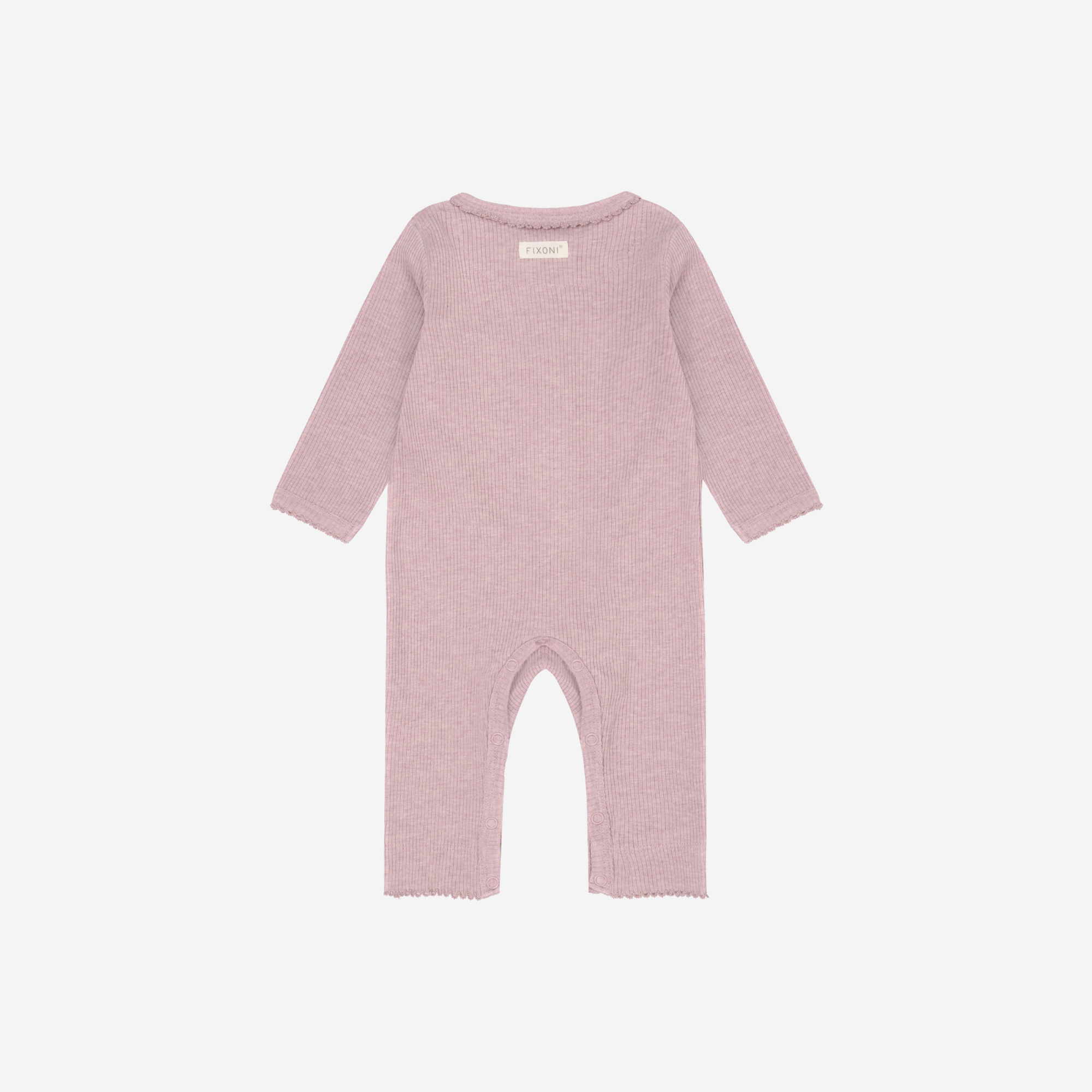 Boxpakje lange mouw - Modal/Katoen - Pale Mauve Melange - Fixoni achterkant