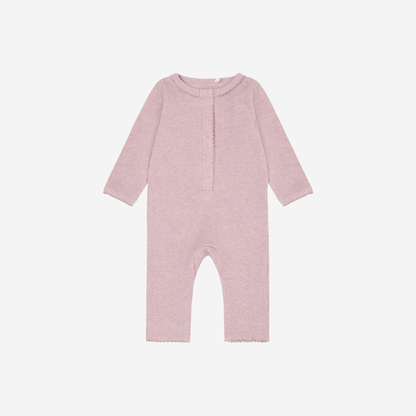 Boxpakje lange mouw - Modal/Katoen - Pale Mauve Melange - Fixoni voorkant
