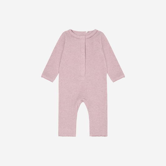 Boxpakje lange mouw - Modal/Katoen - Pale Mauve Melange - Fixoni voorkant