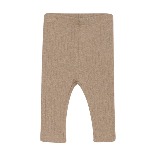 Fixoni - Leggings Melange - Mocha Meringue Melange - 100% katoen voorkant
