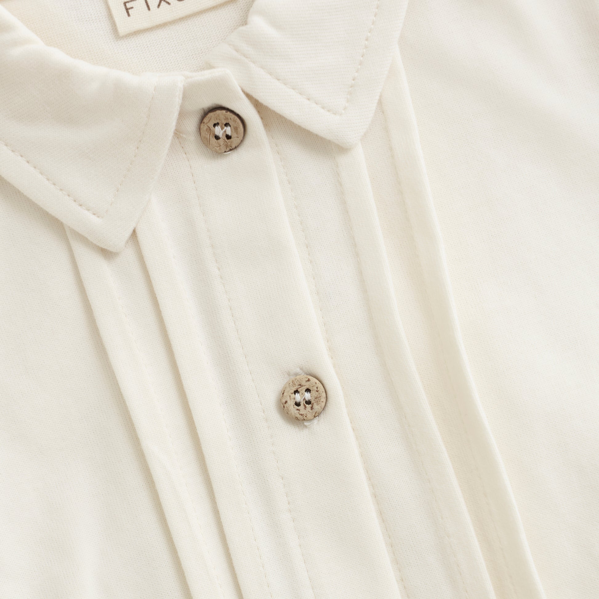 Fixoni - Body Shirt LS - Eggnogg - Romper - 100% katoen close up