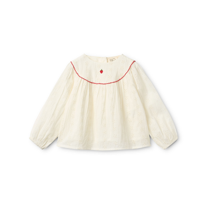 Blouse Claire – Katoen – Ivory / Wit – Flöss voor