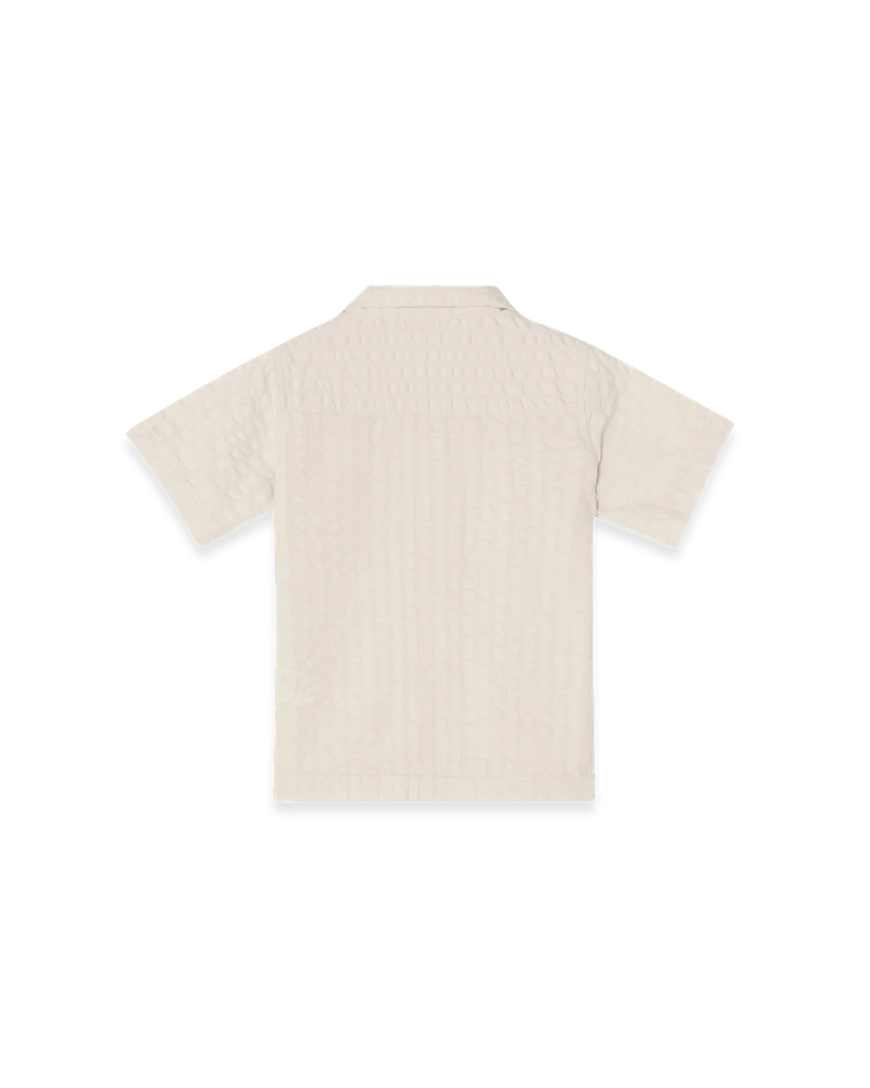 Garbo&Friends - Seersucker SS Shirt Baby Grapes Ecru - Overhemd - achterkant