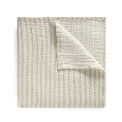 Garbo & Friends - Swaddle Blanket - Pebble Stripe - Hydrofiele doek XL - bovenaanzicht - gevouwen