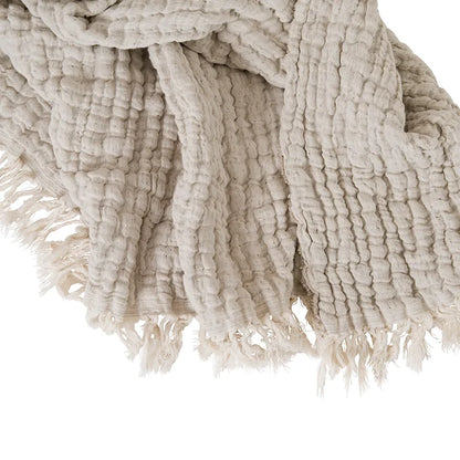 Garbo & Friends - Mellow Blanket - Deken - Linnen Katoen - franje