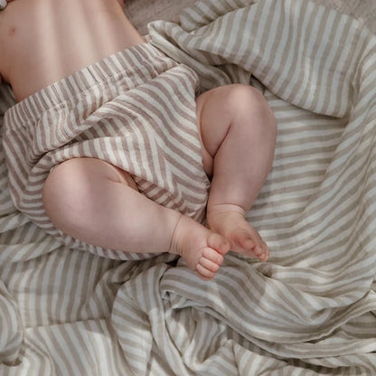 Garbo & Friends - Swaddle Blanket - Pebble Stripe - Hydrofiele doek XL - baby