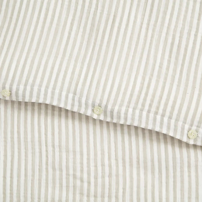 Garbo & Friends - Bed Set Junior - Stripe Mauve - Dekbedovertrek junior - knoopsluiting