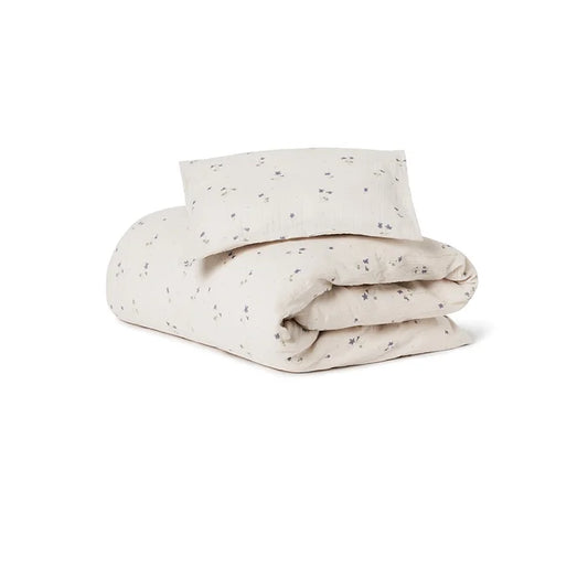 Garbo & Friends - Muslin Bed Set Junior - Viola - Dekbedovertrek Junior - gevouwen met kussen