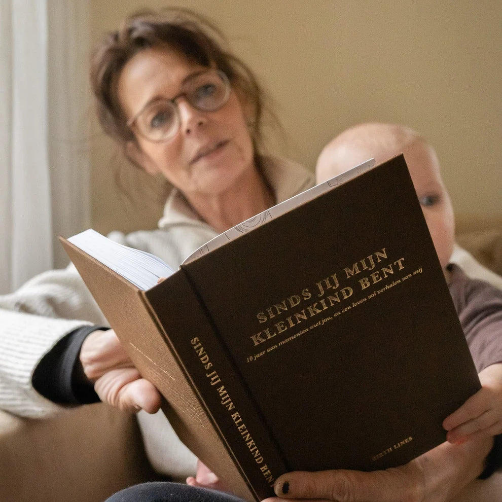 Sinds jij mijn kleinkind bent – Grootouder invulboek met herinneringen en levenslessen voor 10 jaar – Birth Lines