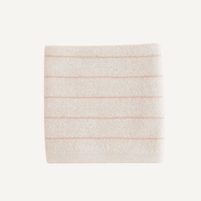 Deken Harry - Merino wol - Gestreept - HVID