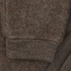 Broekje wol fleece - 100% merino wol - HUTTEliHUT brown melange close up