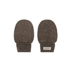 Baby wantjes - Merino wol fleece 2-laags - HUTTEliHUT brown melange