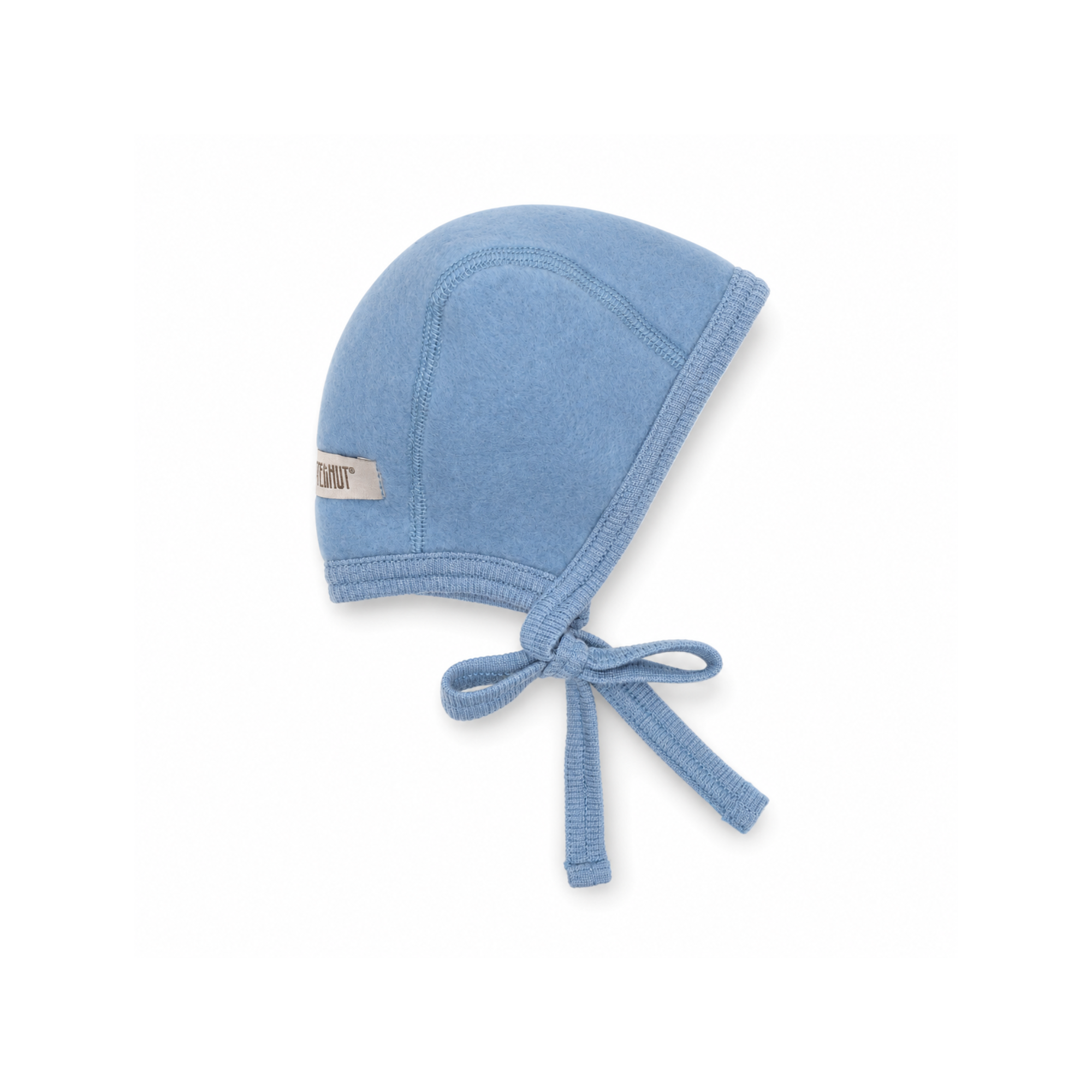 Strikmutsje/Bonnet - Merino wol fleece - HUTTEliHUT winward blue