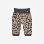 Broekje wol fleece - 100% merino wol - HUTTEliHUT panterprint camel melange jaquard voorkant
