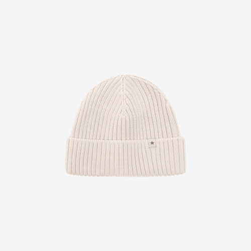 Bonnet en laine mérinos - HUTTEliHUT crème chiné