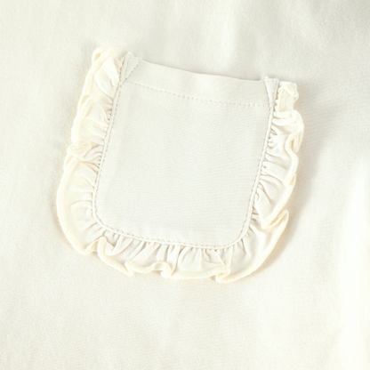 T-shirt - Biologisch katoen - Wit/Antique White - Huttelihut detail