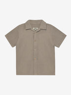 Blouse korte mouw - Biologisch katoen/mousseline - Bruin/Moon Rock - Huttelihut voor