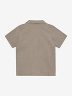 Blouse korte mouw - Biologisch katoen/mousseline - Bruin/Moon Rock - Huttelihut achter