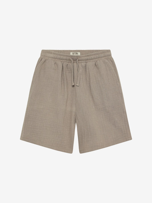 Korte broek - Biologisch katoen/mousseline - Bruin/Moon Rock - Huttelihut  voor