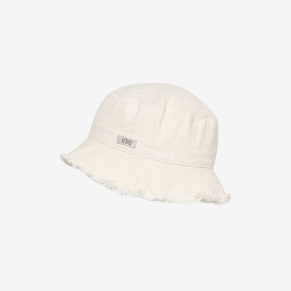 Zomerhoedje - Bucket hat Twill - Katoen - Wit/White Pepper - Huttelihut voor