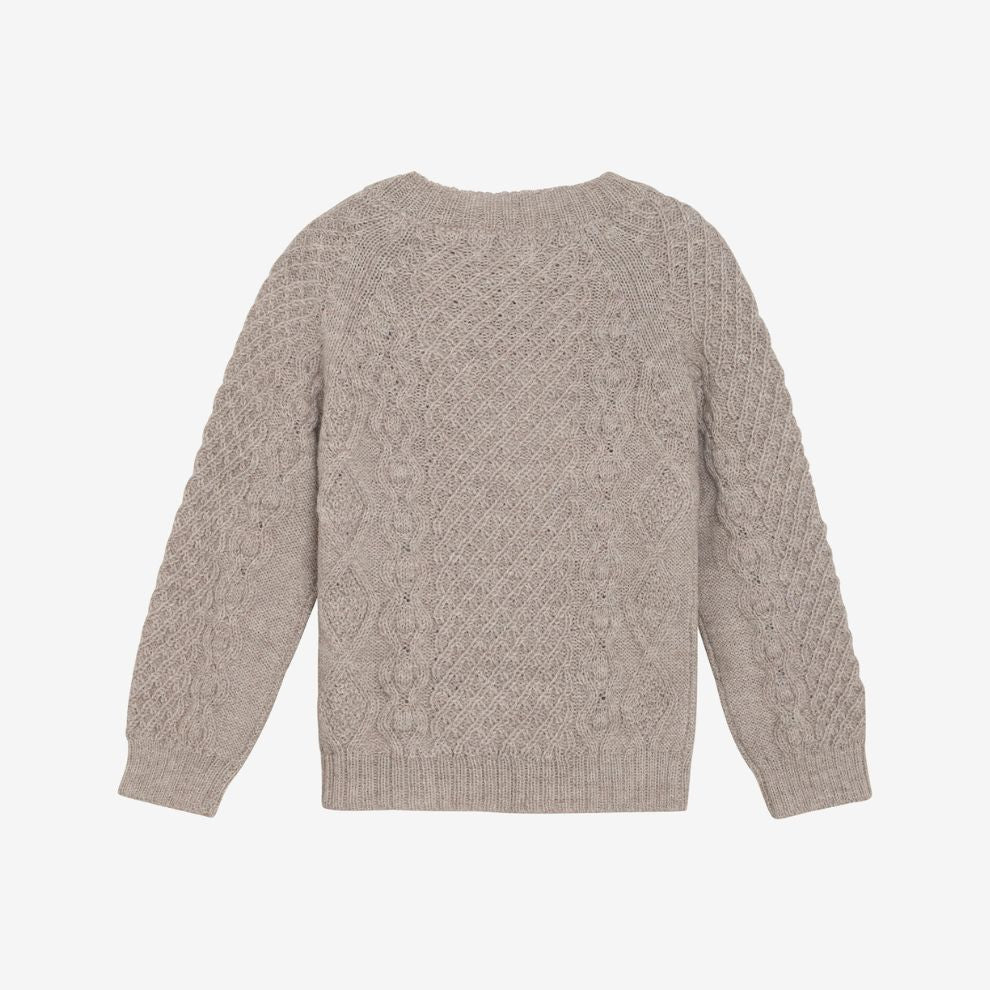 Gebreide trui - Alpaca wol knit - Camel melange - Huttelihut achter