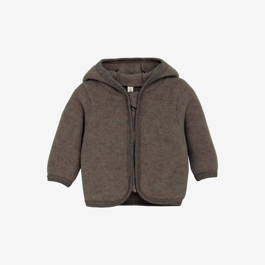 Fleece jasje - Merino wol - Brown melange/bruin - Huttelihut voor  