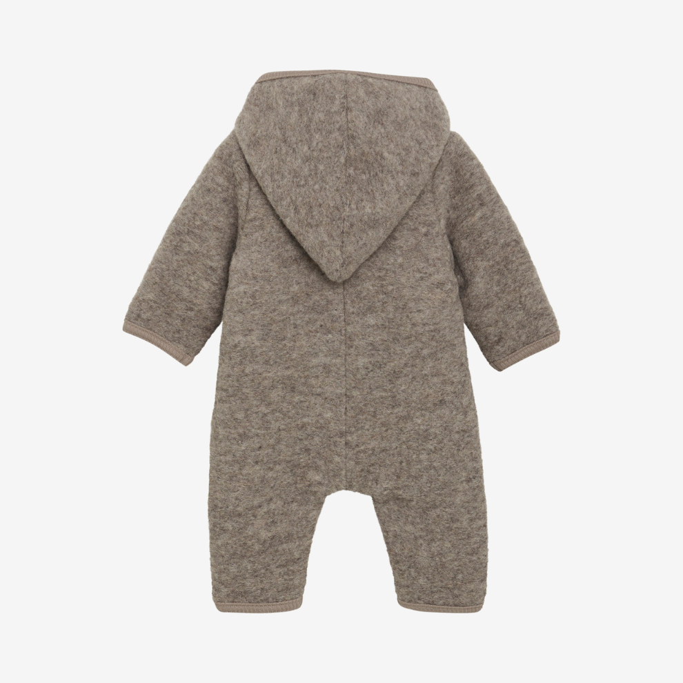Buitenpak/jumpsuit - Merino wol - Camel melange/bruin - Huttelihut achter