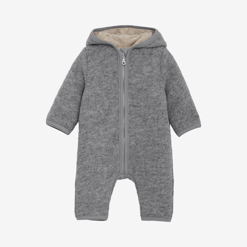 Buitenpak/jumpsuit - Merino wol - Grey melange/grijs - Huttelihut voor