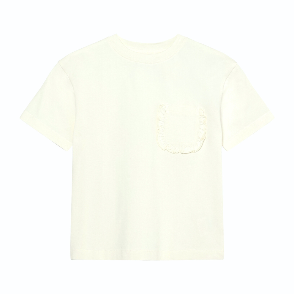 T-shirt - Biologisch katoen - Wit/Antique White - Huttelihut voorkant