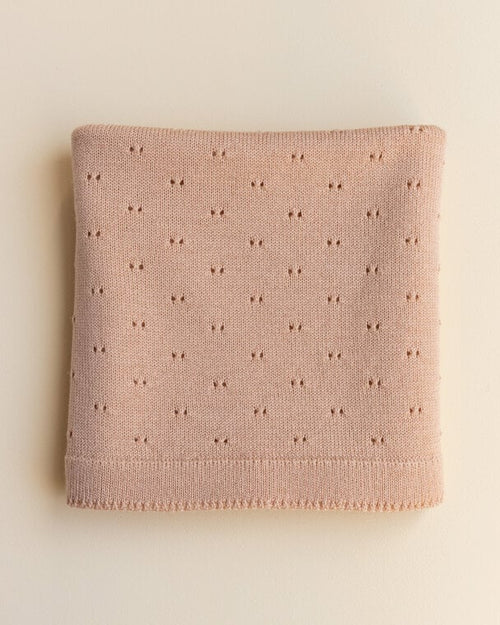 Baby Dekentje Ajour - Bibi Blanket - Merinowol - HVID - verpakking