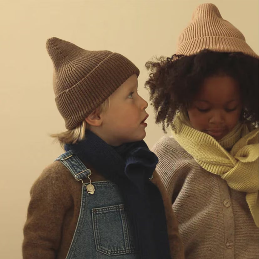 Beanie Fonzie Kids - 100% extra fine Italian merino wool - HVID