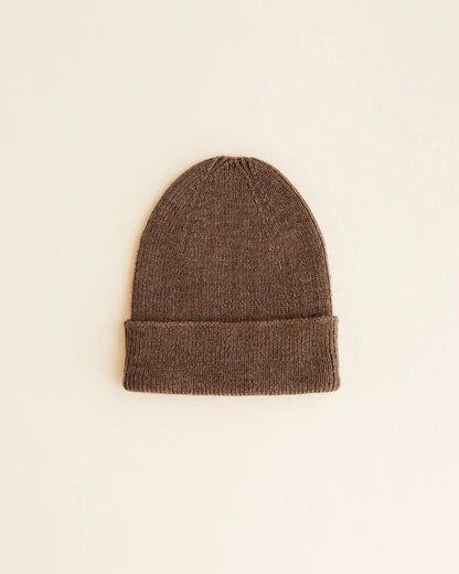 Gebreid mutsje - Fonzie newborn - Merino wol - HVID