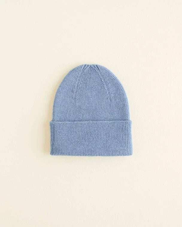 Gebreid mutsje - Fonzie newborn - Merino wol - HVID - productfoto - afbeelding 4