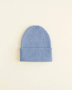 Gebreid mutsje - Fonzie newborn - Merino wol - HVID - productfoto - afbeelding 4