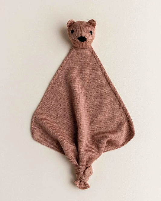 Knuffeldoekje Teddy Tokki - Terracotta/bruin - Merinowol - HVID