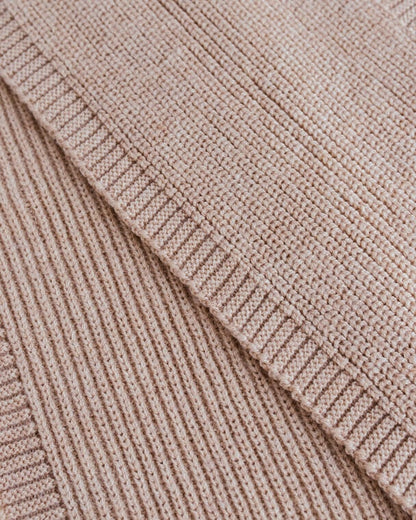 Sjaal Gustave - Merino wol - Sand - HVID