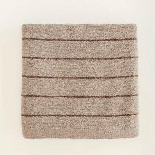 Deken Harry - Merino wol - Sand/mocha - Hvid  Toevoegen aan verlanglijst voor