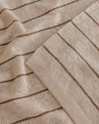 Deken Harry - Merino wol - Sand/mocha - Hvid  Toevoegen aan verlanglijst close